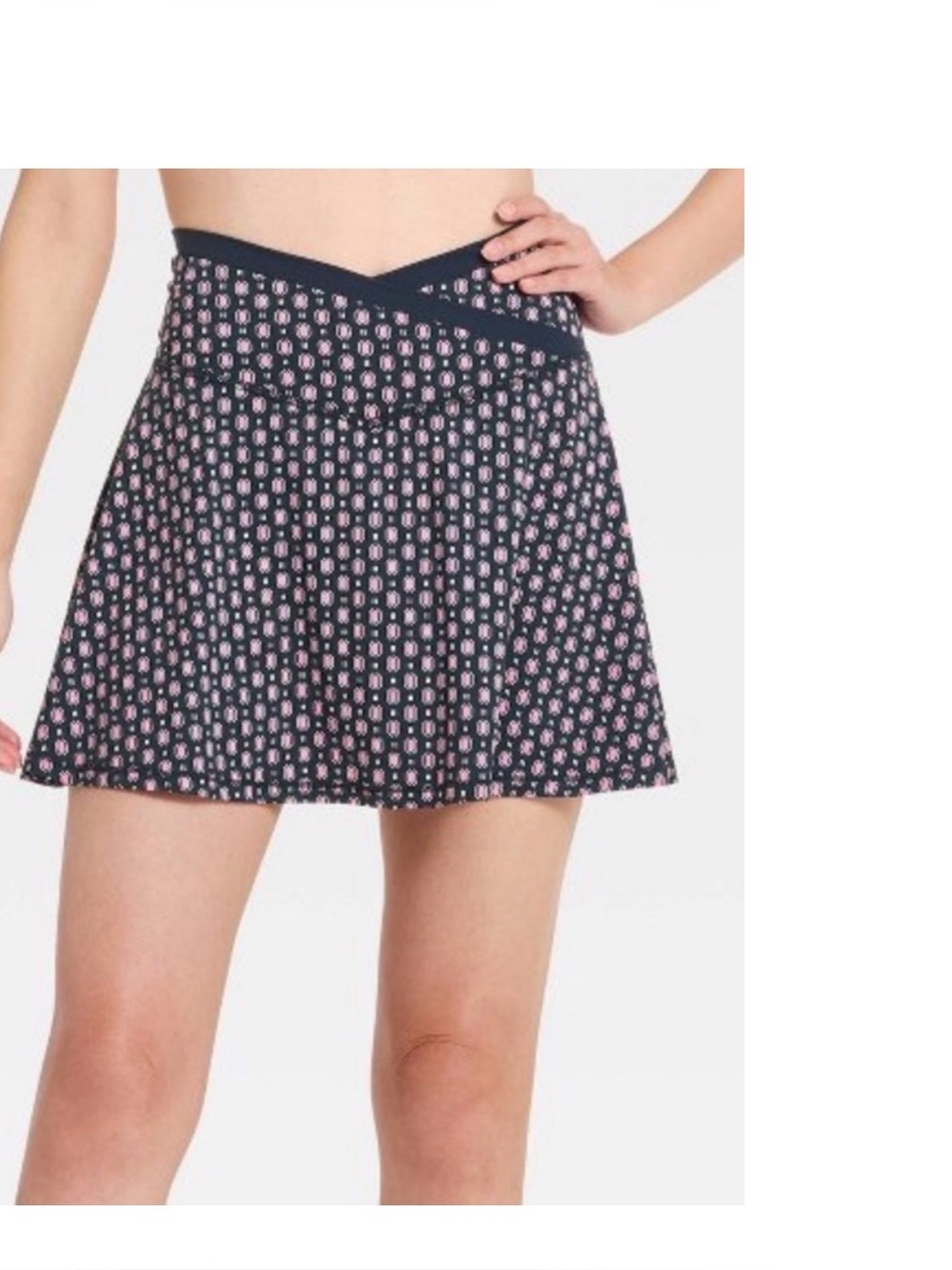 Crossover waist skort